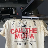 a t - shirt that says call the millia