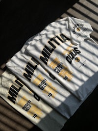 three t - shirts with the word'multiple'printed on them