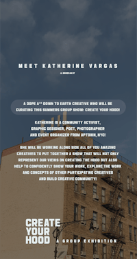 a flyer with the words meet nathalie vargas