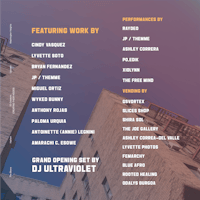 a flyer for dj ultraviolet featuring work by dj ultraviolet